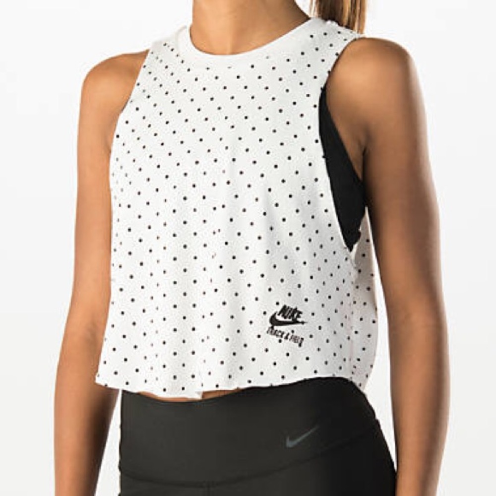 NIKE BLACK AND WHITE POLKA DOT TOP!!!